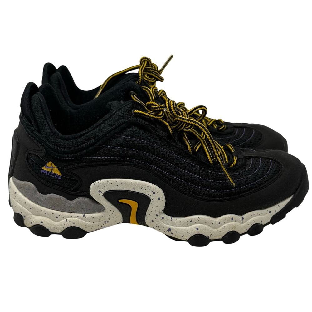 Nike Men’s 8.5 ACG Air Skarn Black University Gold Sneakers CD2189-002